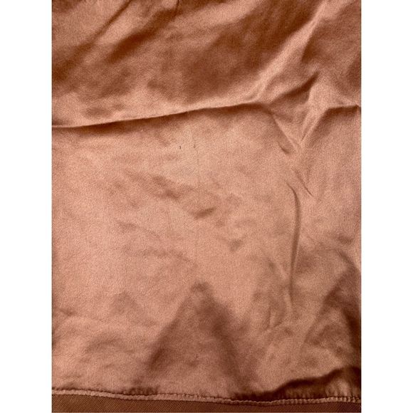 Abercrombie & Fitch 100% Silk Mesh Trim Satin Cami Tank Top Pink Y2K V-Neck VTG - Picture 6 of 7